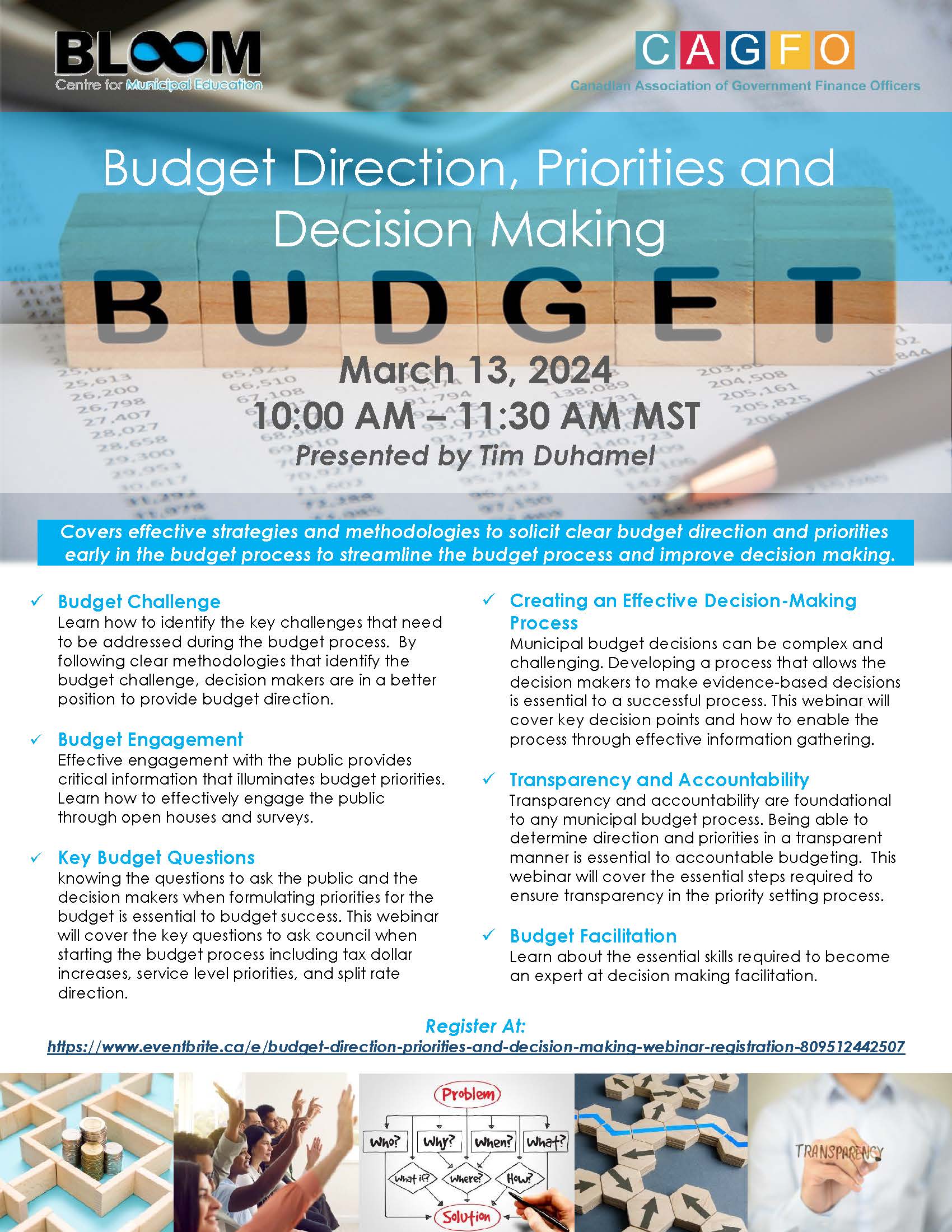 BLOOM WEBINAR - Budget Direction Priorities and Decision Making - March 13 2024 partner CAGFO<br />
